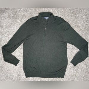 Qi Green 1/4 Zip Mock Neck
